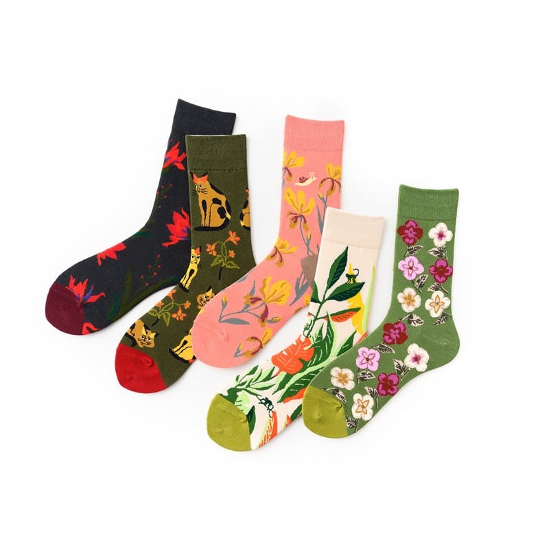 Chaussette femme à motif rigolo