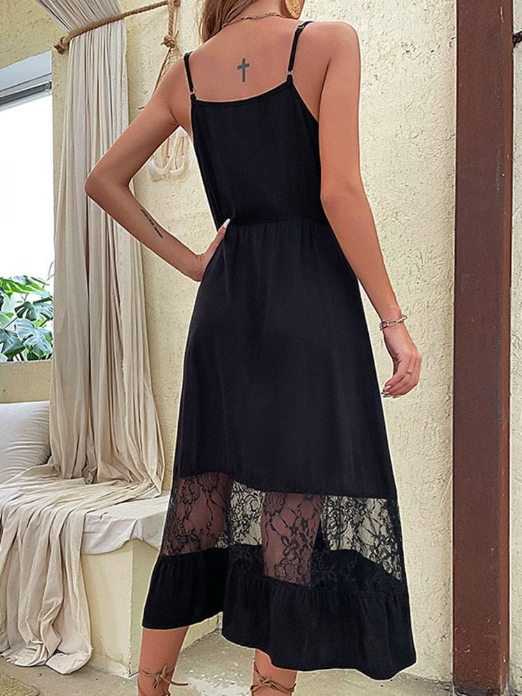 Robe Hippie Indienne Noir d’été – Image 5