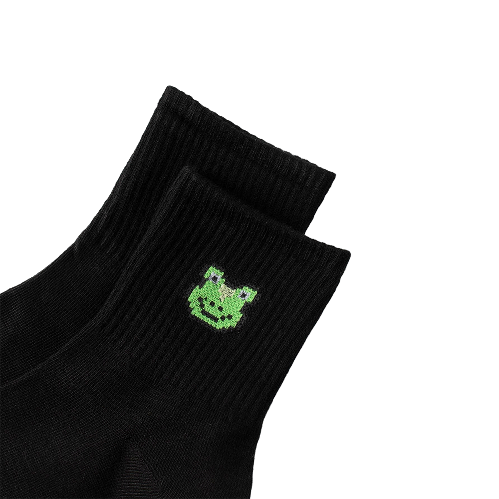 Chaussettes brodées grenouille – Image 3