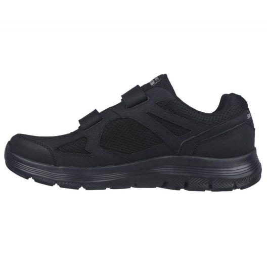 Basket cuirtextile homme à velcros semelle souple à mémoire de forme SKECHERS flex advantage noir – Image 2