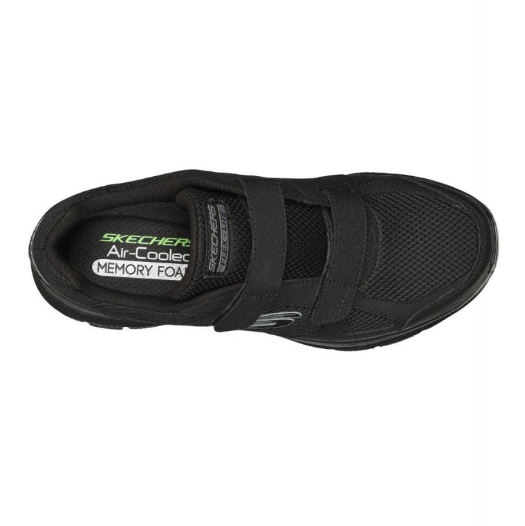 Basket cuirtextile homme à velcros semelle souple à mémoire de forme SKECHERS flex advantage noir – Image 5