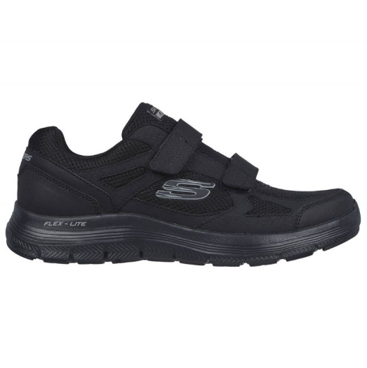 Basket cuirtextile homme à velcros semelle souple à mémoire de forme SKECHERS flex advantage noir – Image 4