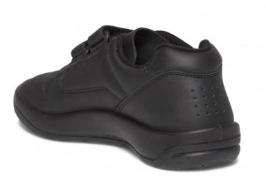 Tennis homme Velcros Cuir Doublure textile Semelle épaisse Chaussant large TBS Archer Coloris noir – Image 2