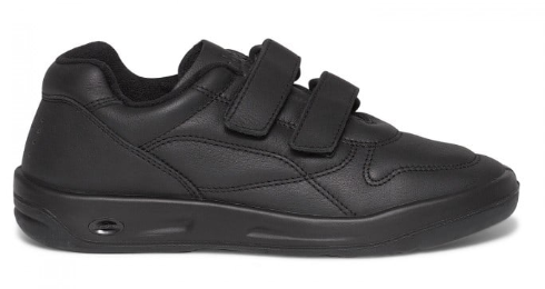 Tennis homme Velcros Cuir Doublure textile Semelle épaisse Chaussant large TBS Archer Coloris noir – Image 5