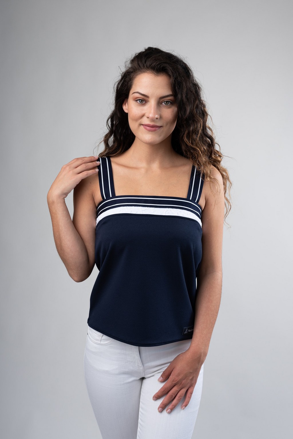 Top à bretelle – Rayé Bleu Marine