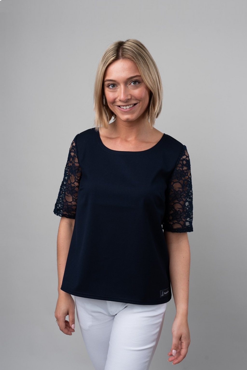 Tunique bleu marine – dentelle bleu marine