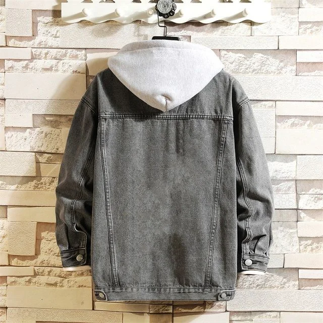 Veste en Jean à capuche en coton – Image 2