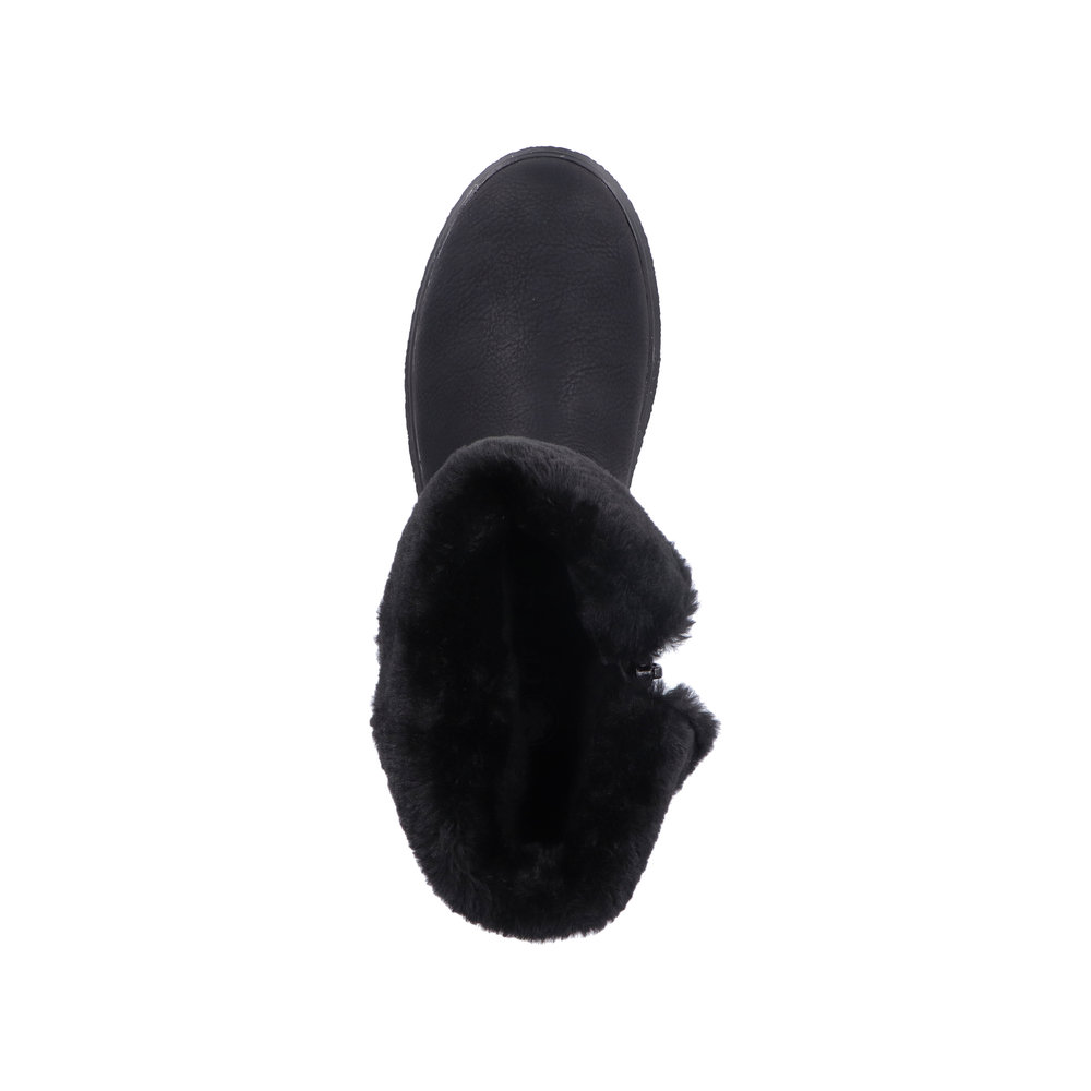 Bottine mode femme Imperméable Doublure chaude Semelle plateau RIEKER coloris noir – Image 4