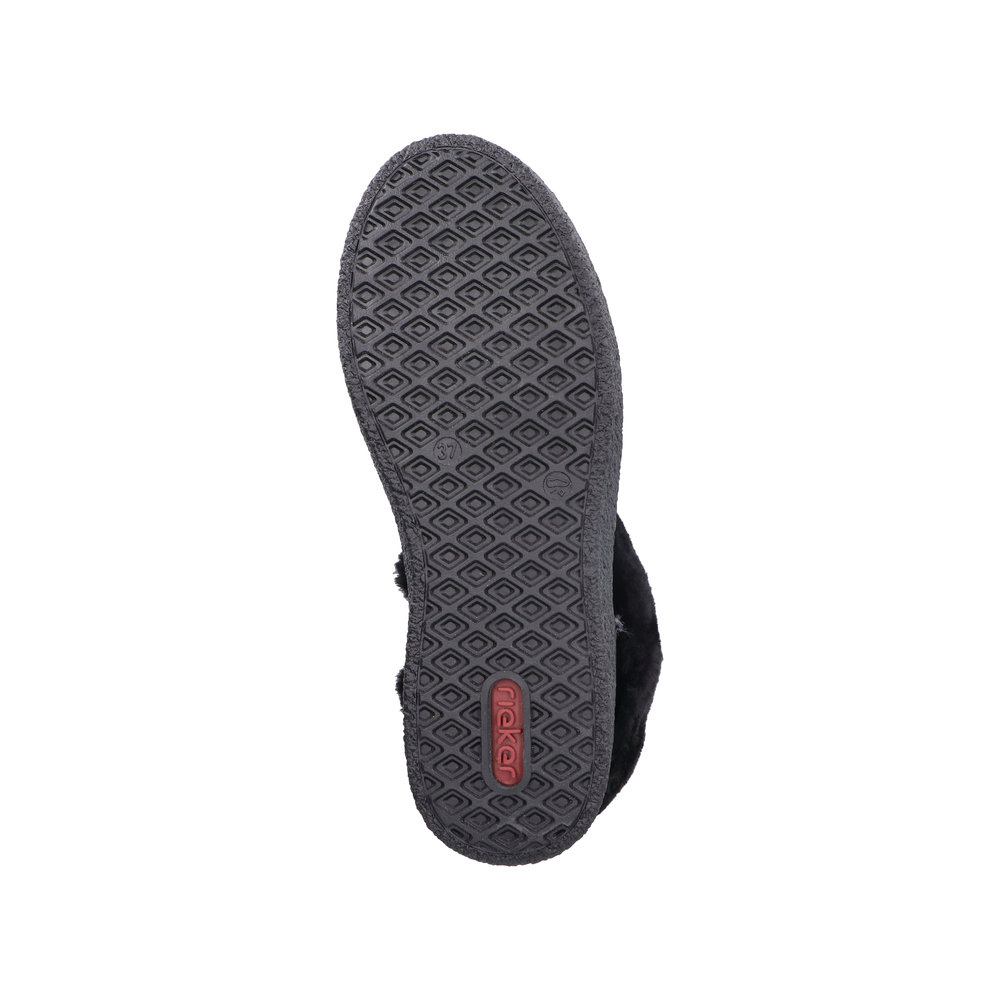 Bottine mode femme Imperméable Doublure chaude Semelle plateau RIEKER coloris noir – Image 7