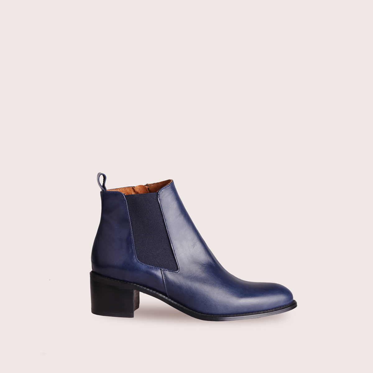 Bottines Chelsea en cuir bleu marine – Joie 18081