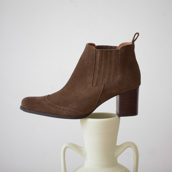 Bottines en suédé marron – Paris 16133