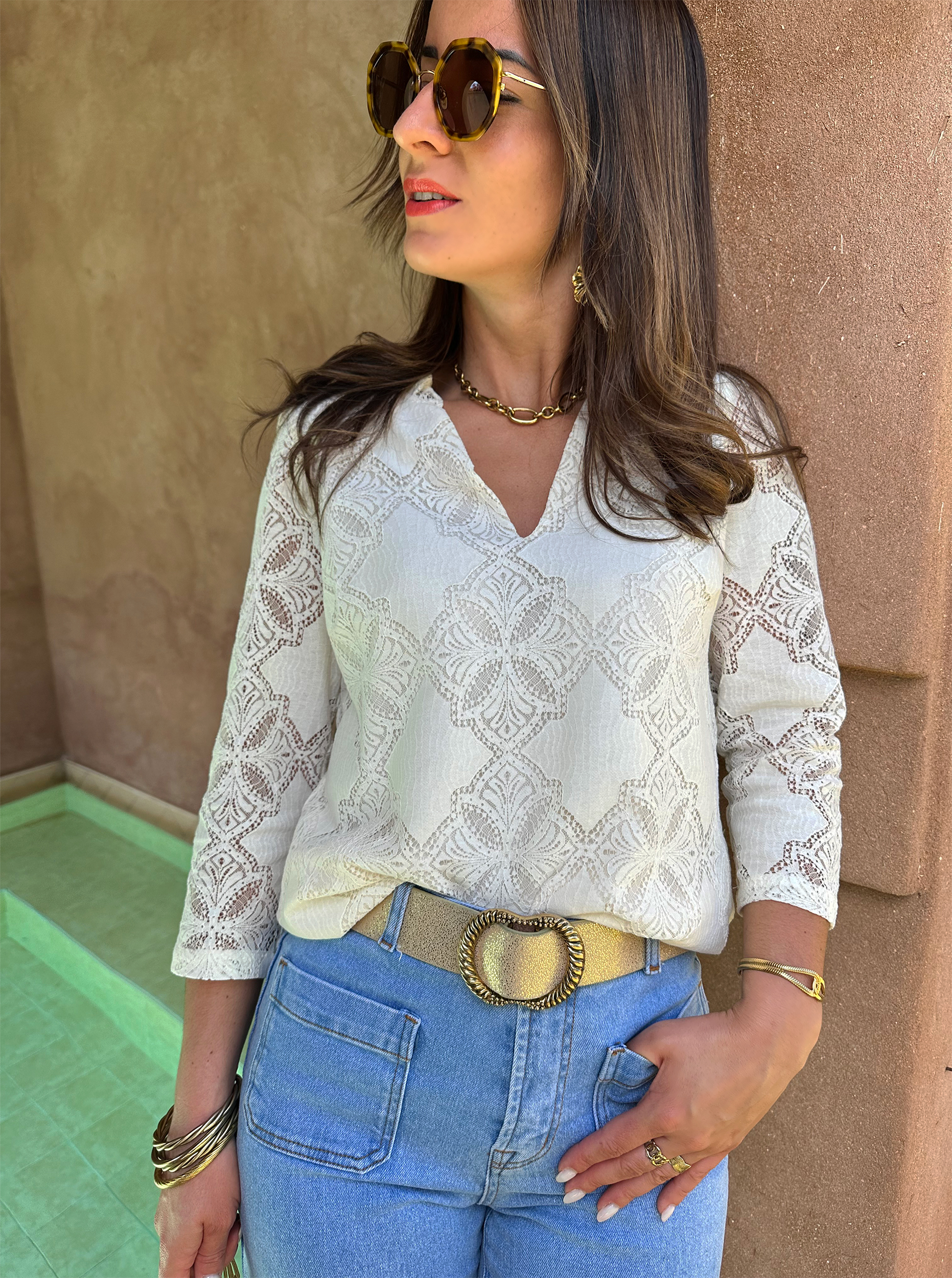 Blouse Zélia Ivoire – Image 6