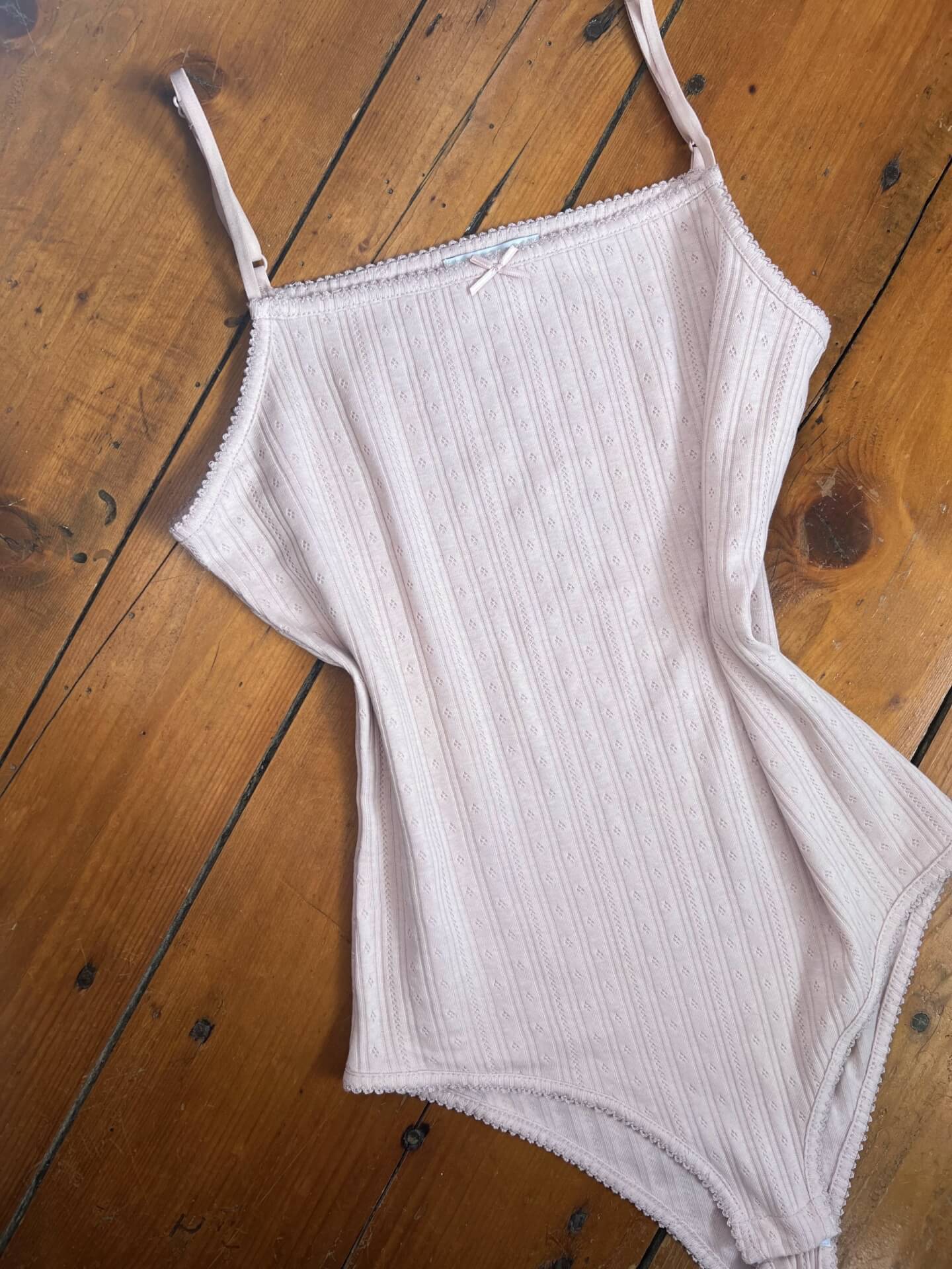 Body en maille pointelle rose – Image 3