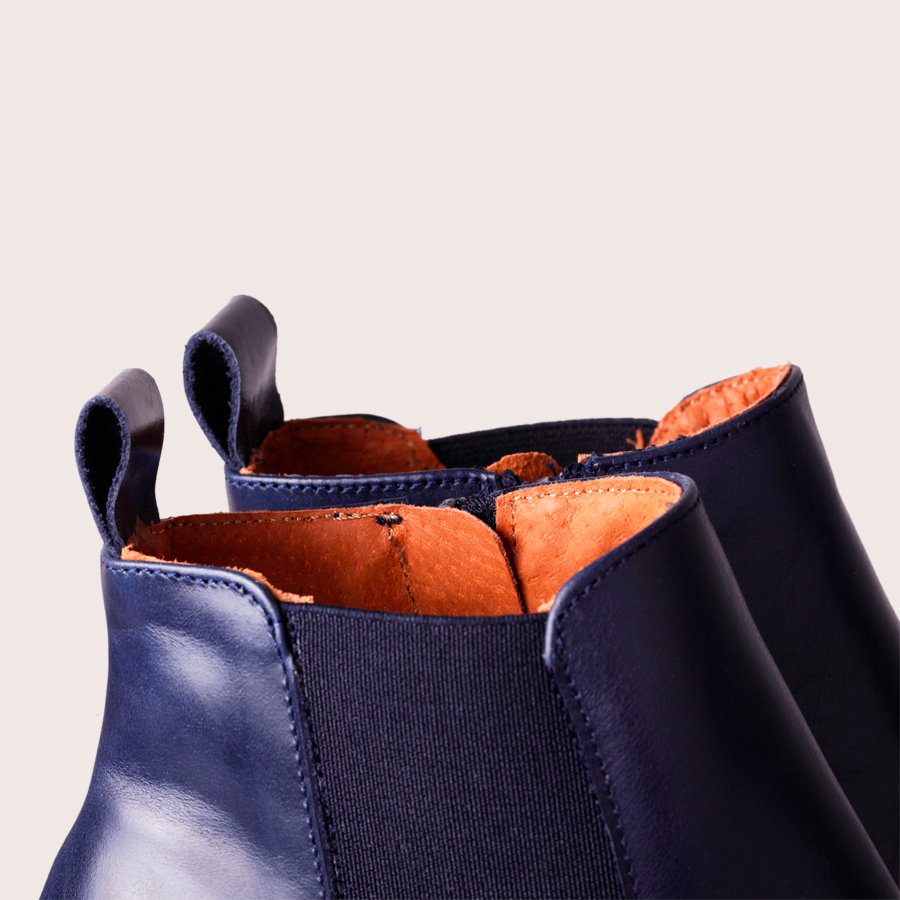 Bottines Chelsea en cuir bleu marine – Joie 18081 – Image 4