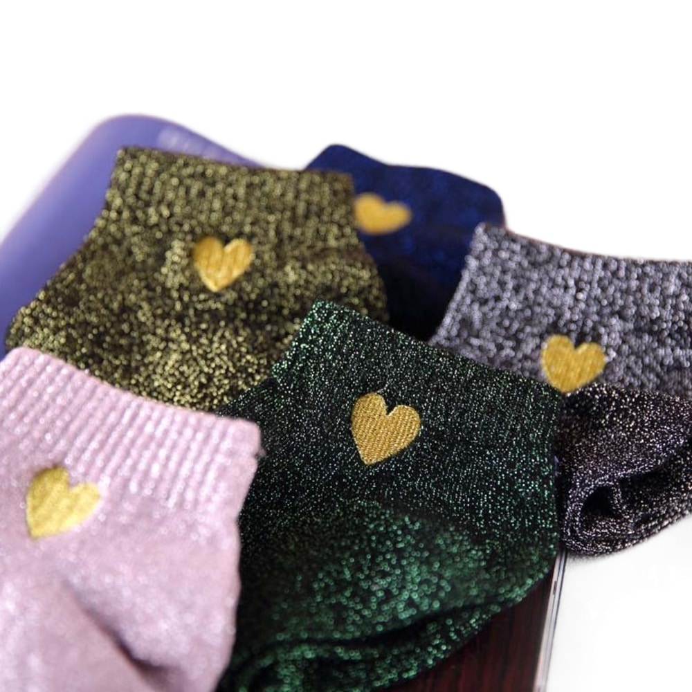 Coffret Chaussettes cœur pour femme (Lot x5) – Image 5