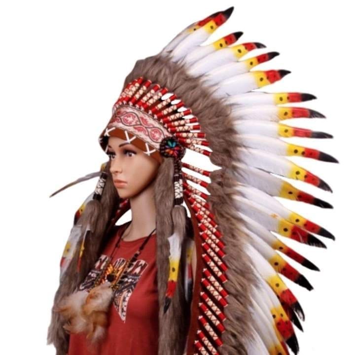 Coiffe Indienne Traîne Tricolores – Image 4