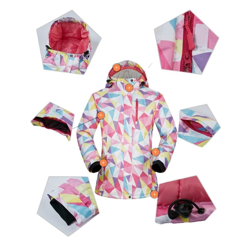 Combinaison de ski femme avec motifs à carreaux, 2 pièces – Image 7