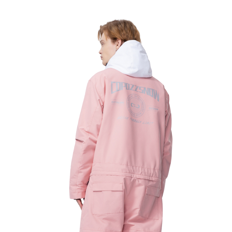 Combinaison ski homme intégrale tendance rose – Image 2