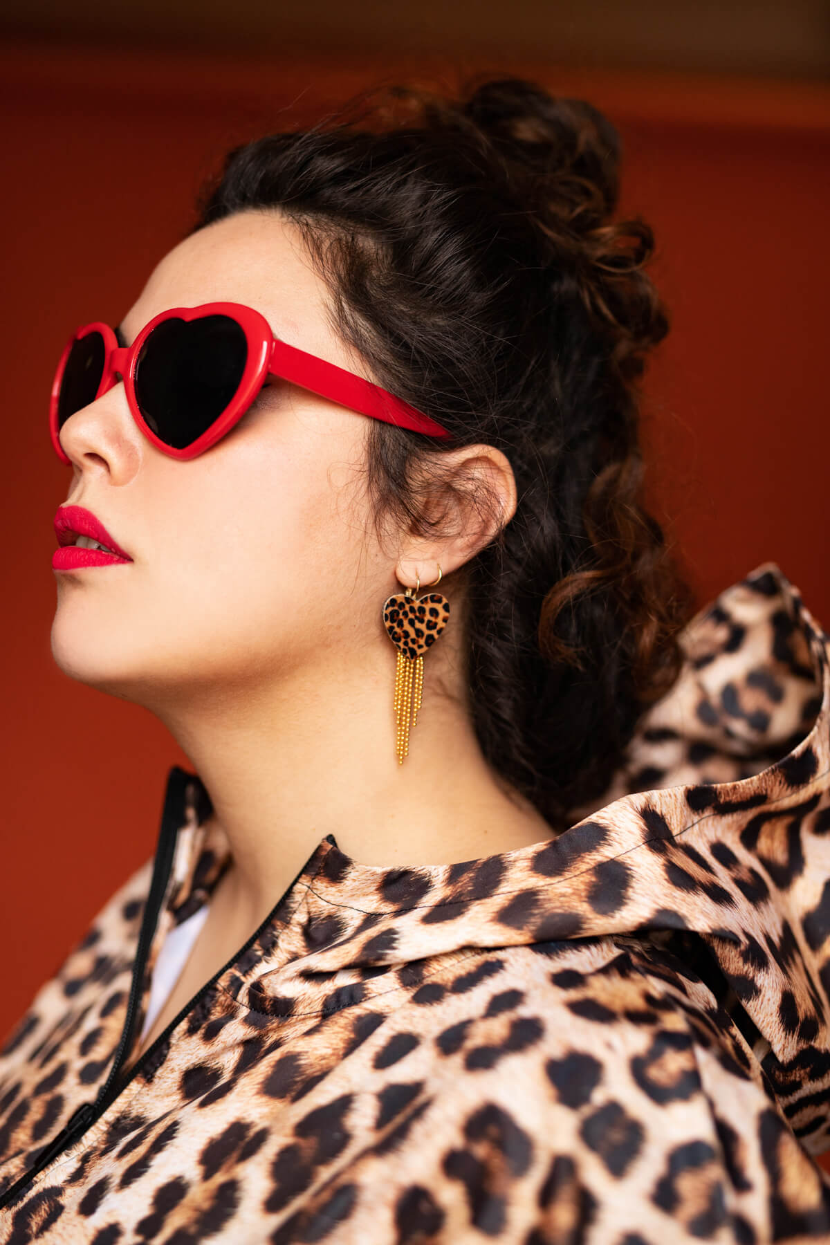 Boucles d’oreilles Gatsby léopard – Image 3