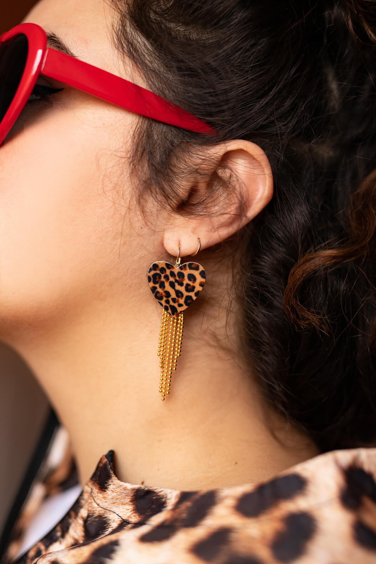 Boucles d’oreilles Gatsby léopard – Image 2