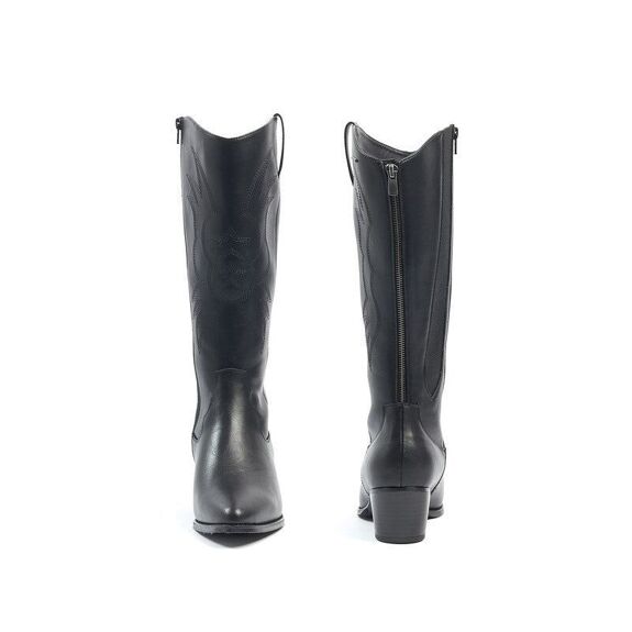 Bottes mollets larges Irina noires vario 2XL/3XL Gabylou – Image 3