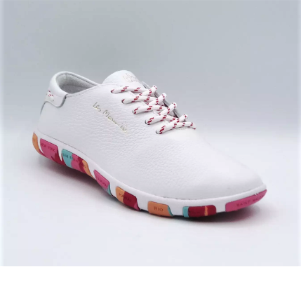 Tennis cuir femme Lacet Talon plat Coloris blanc/camouflage TBS Jazaru