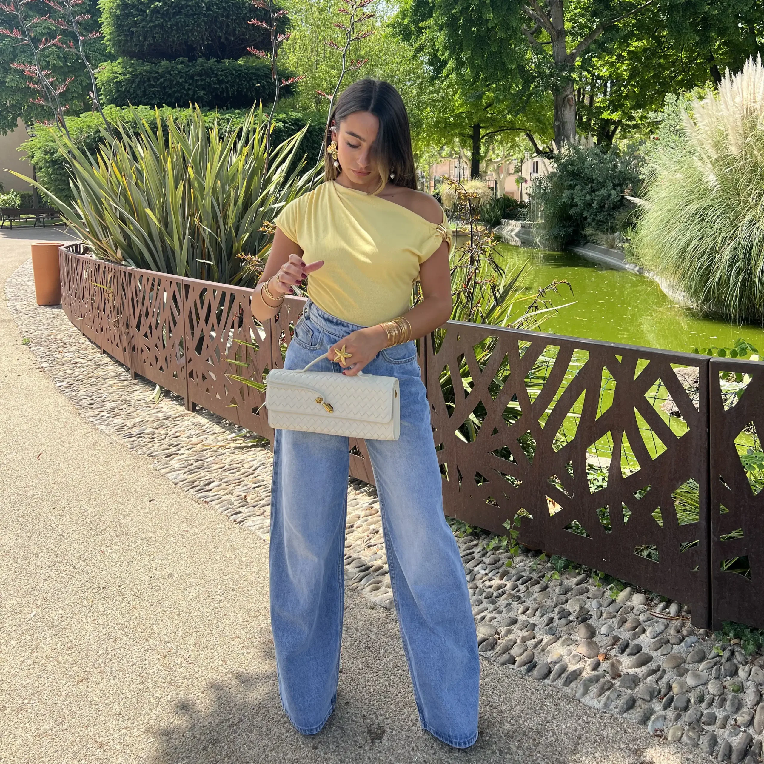 Jean asymétrique LEVI bleu clair