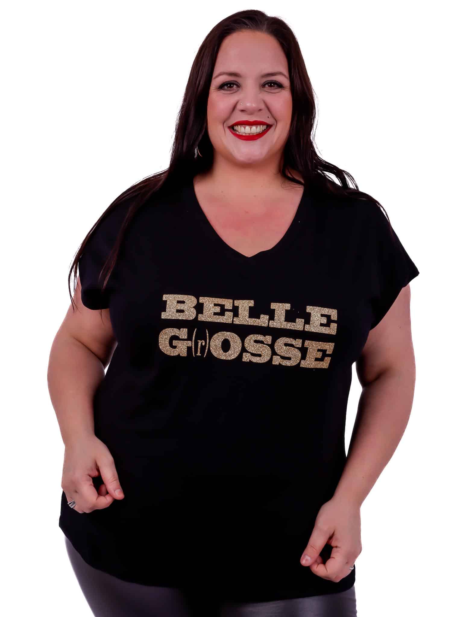 Tee-shirt belle g(r)osse noir – Image 2