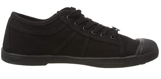 basket femme Toile Semelle plate Lacet LE TEMPS DES CERISES coloris noir – Image 2