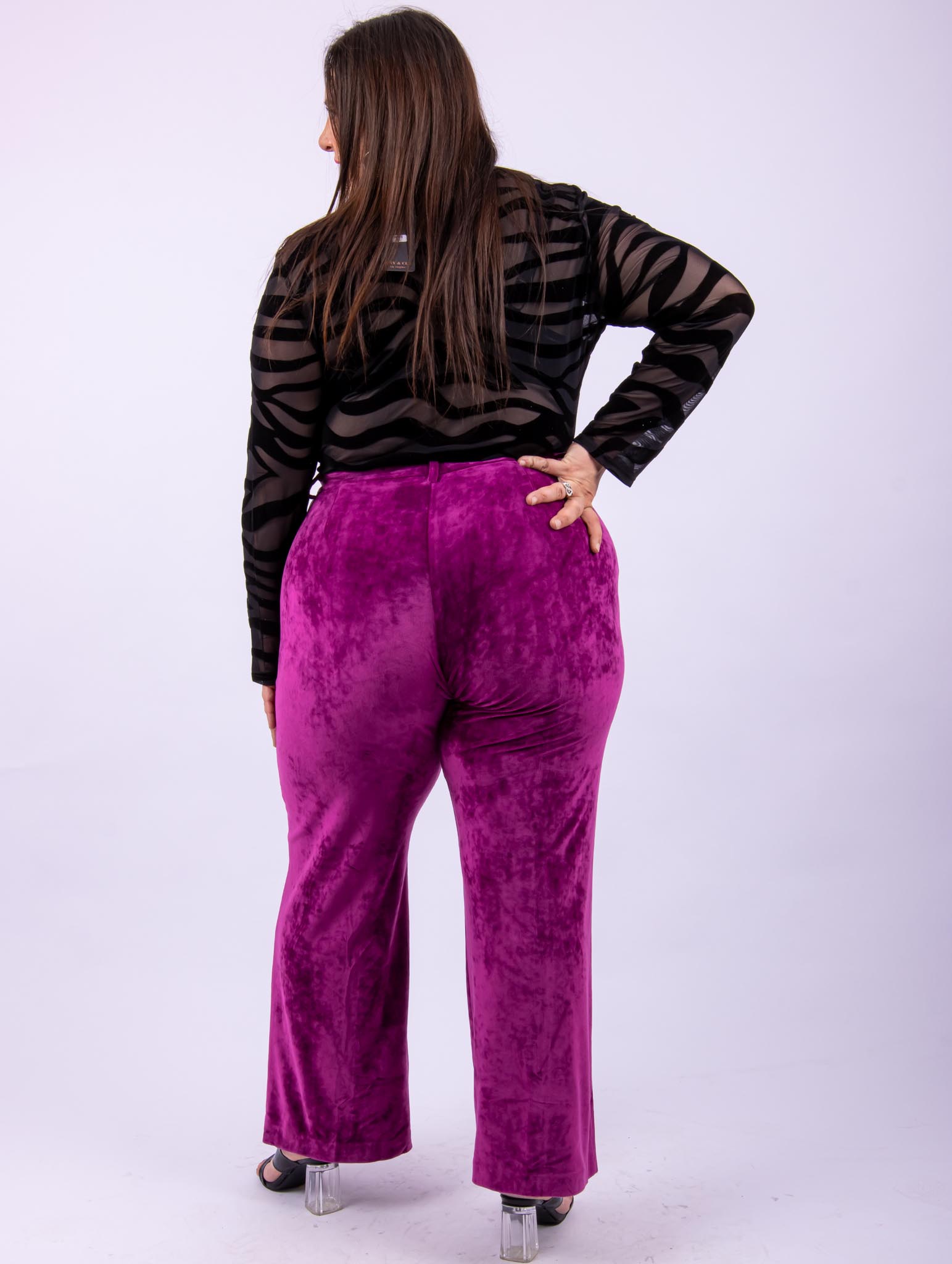 Pantalon velours violet – Image 3
