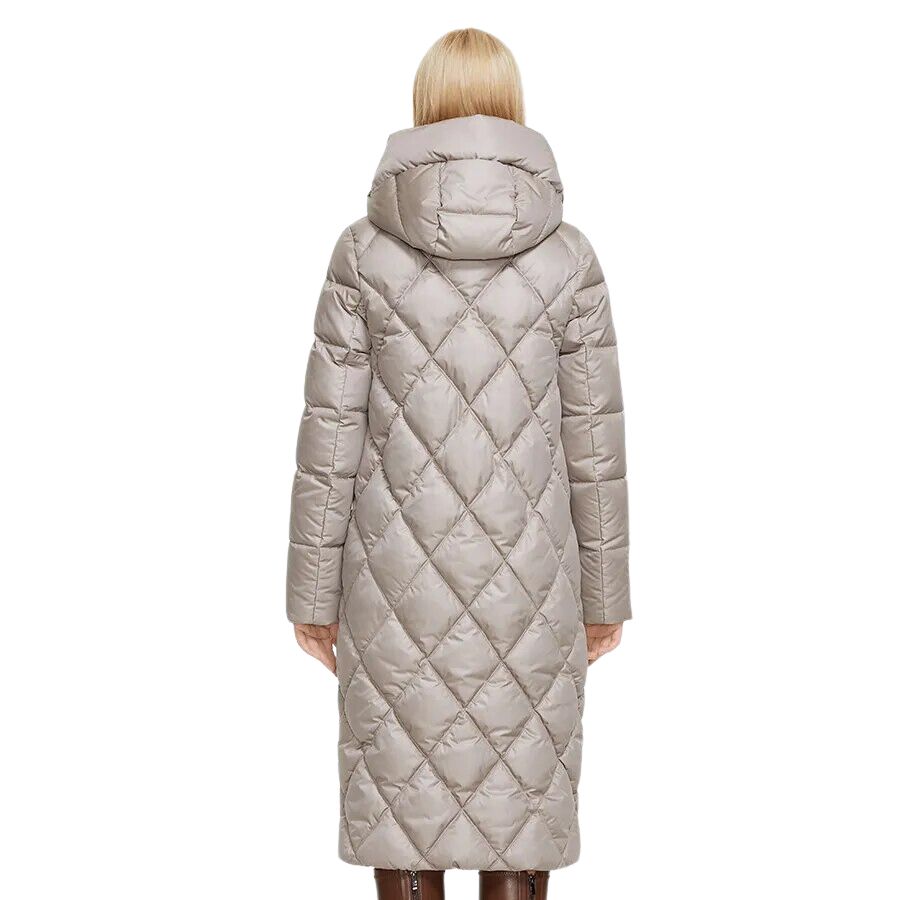 Manteau ski femme doudoune longue avec motif losange – Image 4