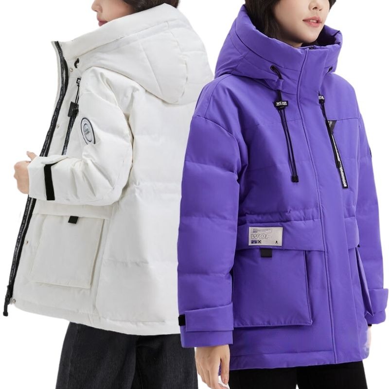 Manteau ski femme imperméable rembourré en plume de canard – Image 2