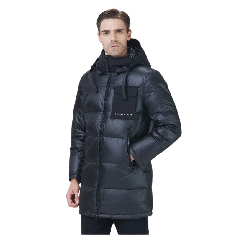 Manteau ski homme noir avec poche – Image 3