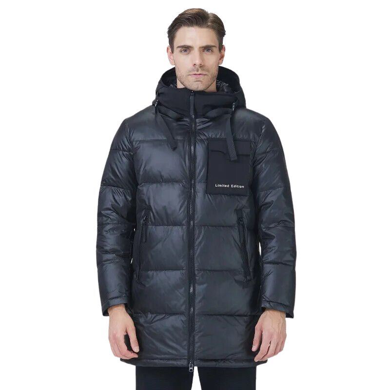 Manteau ski homme noir avec poche – Image 2