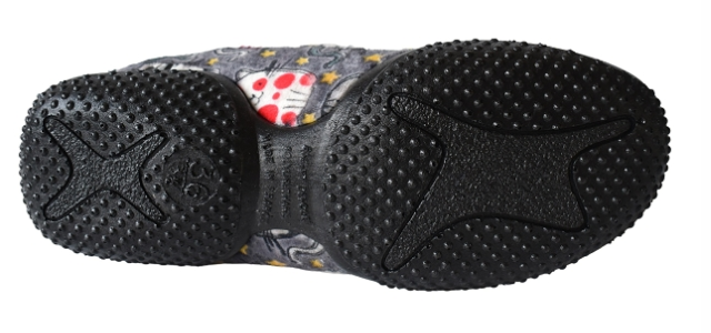 Mules femme AIRPLUM motif chat coloris gris multi semelle plate chaudes – Image 3