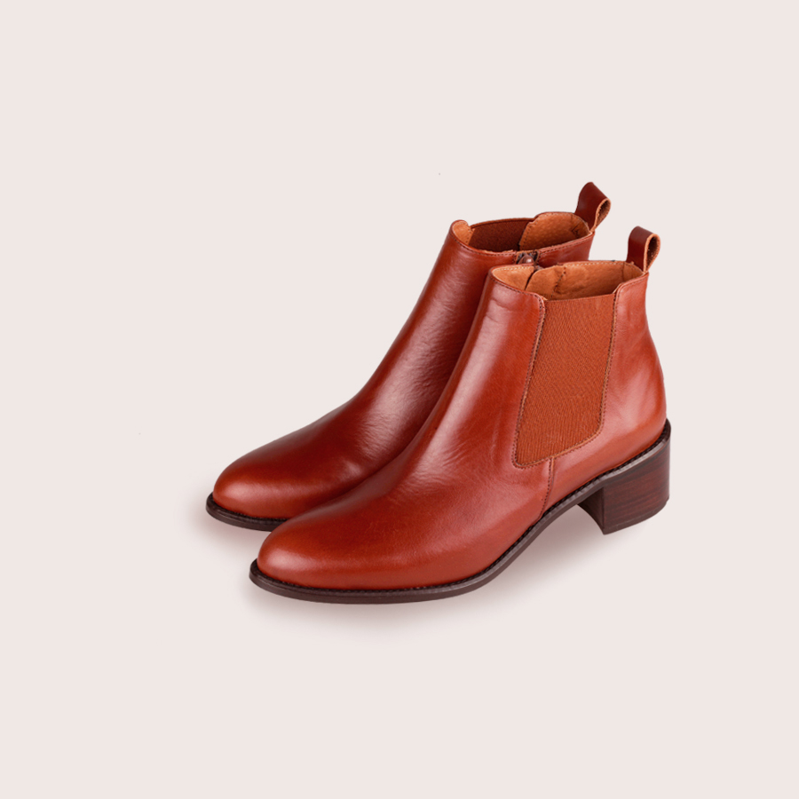 Bottines Chelsea en cuir Cognac – Joie 18081 – Image 5