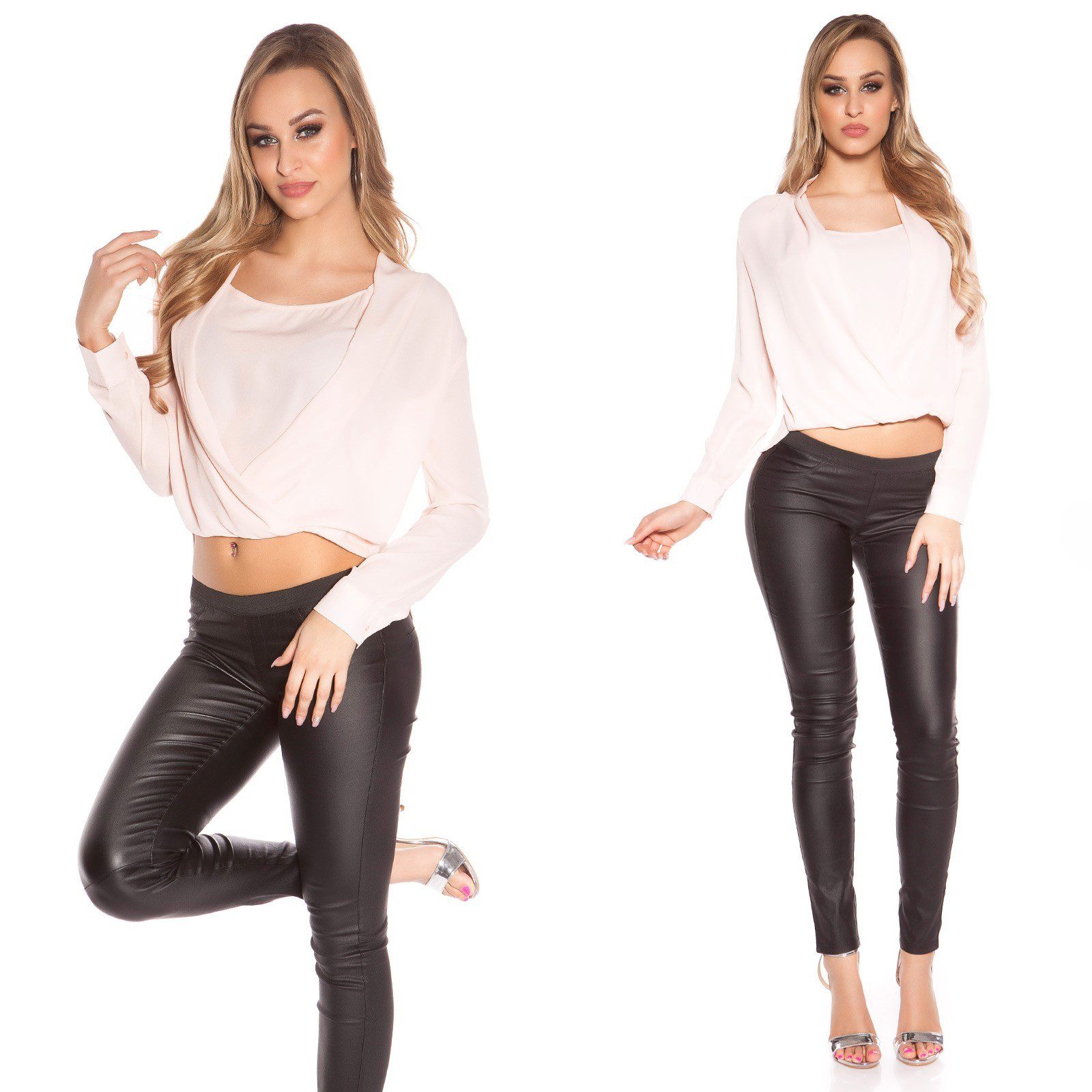 Blouse tendance femme Noemie couleur abricot – Image 4