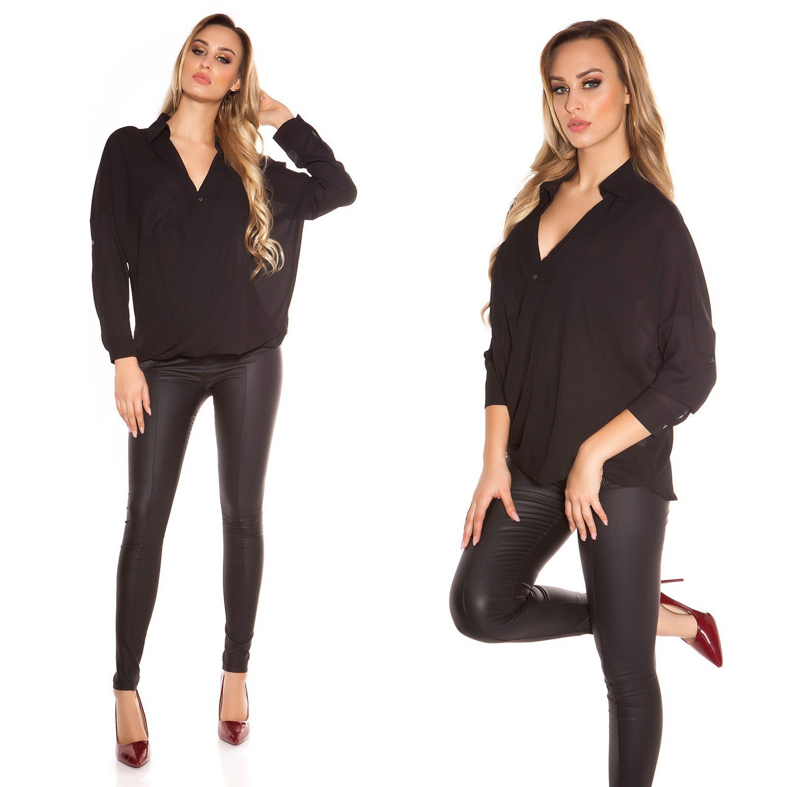 Tunique femme fashion Loaven couleur noir – Image 3