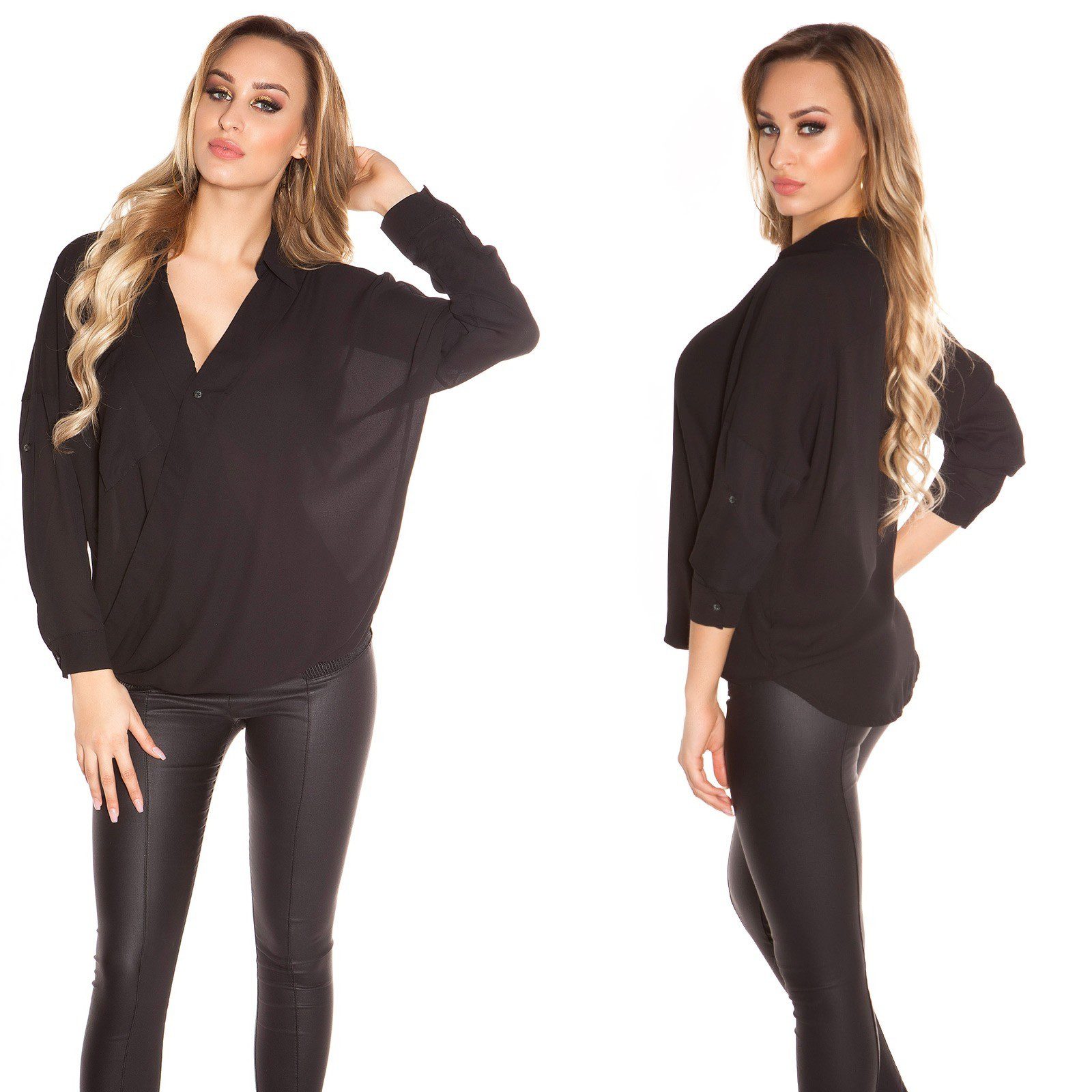 Tunique femme fashion Loaven couleur noir – Image 4