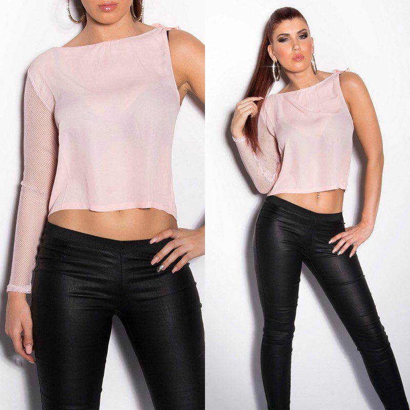 Top femme tendance Lizzie couleur rose – Image 4