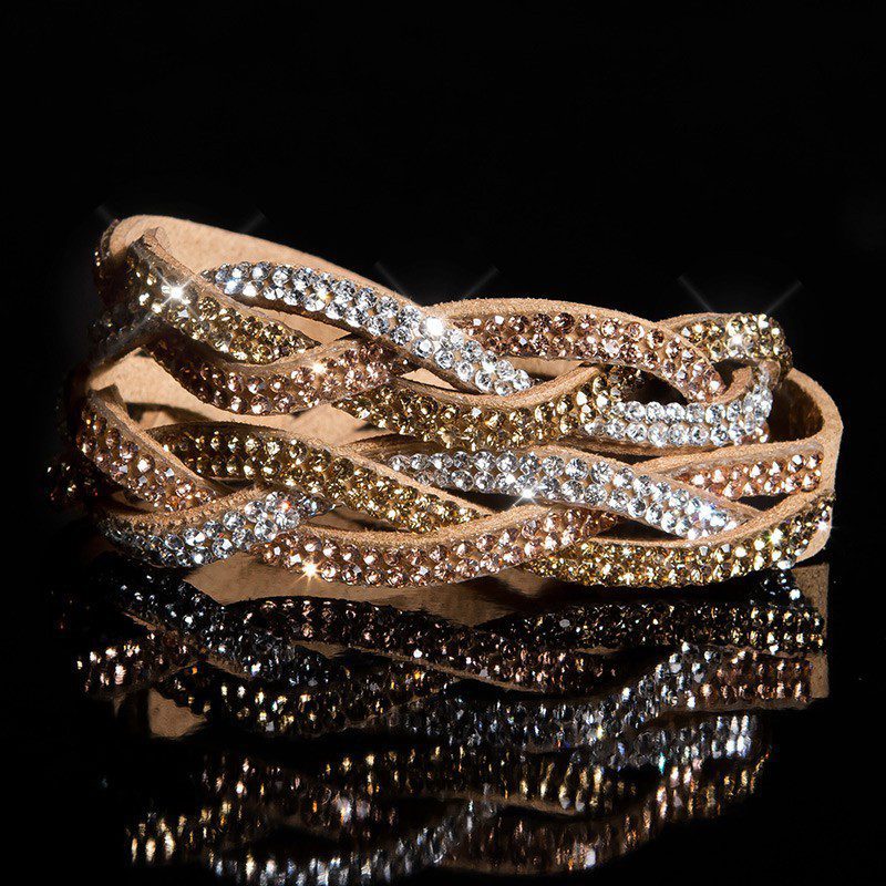 Bracelet fashion CRYSTAL couleur beige