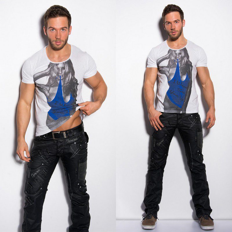 T-shirt Homme fashion YANN couleur blanc – Image 3