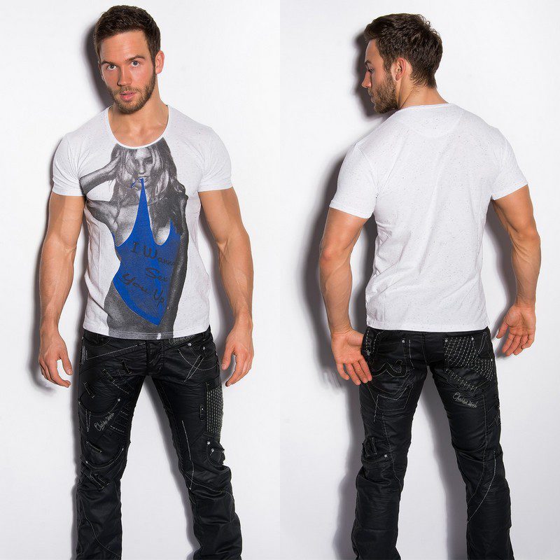 T-shirt Homme fashion YANN couleur blanc