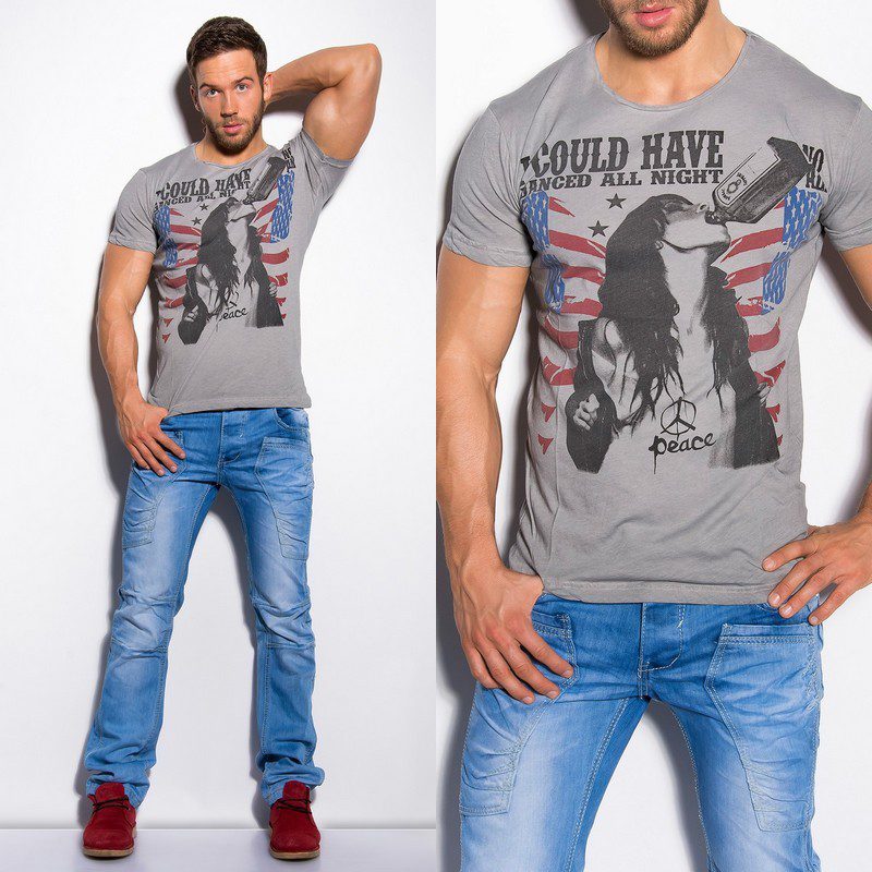 T-shirt imprimé Homme fashion REMI couleur gris – Image 4