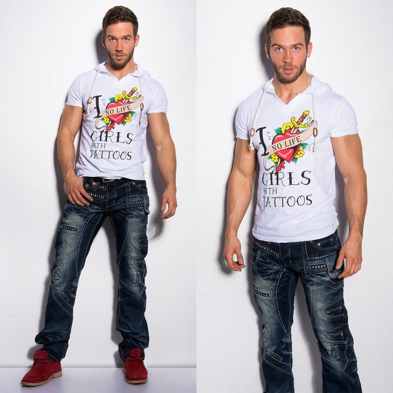 T-shirt Homme imprimé fashion ALEX couleur blanc – Image 3