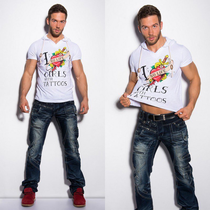 T-shirt Homme imprimé fashion ALEX couleur blanc – Image 4