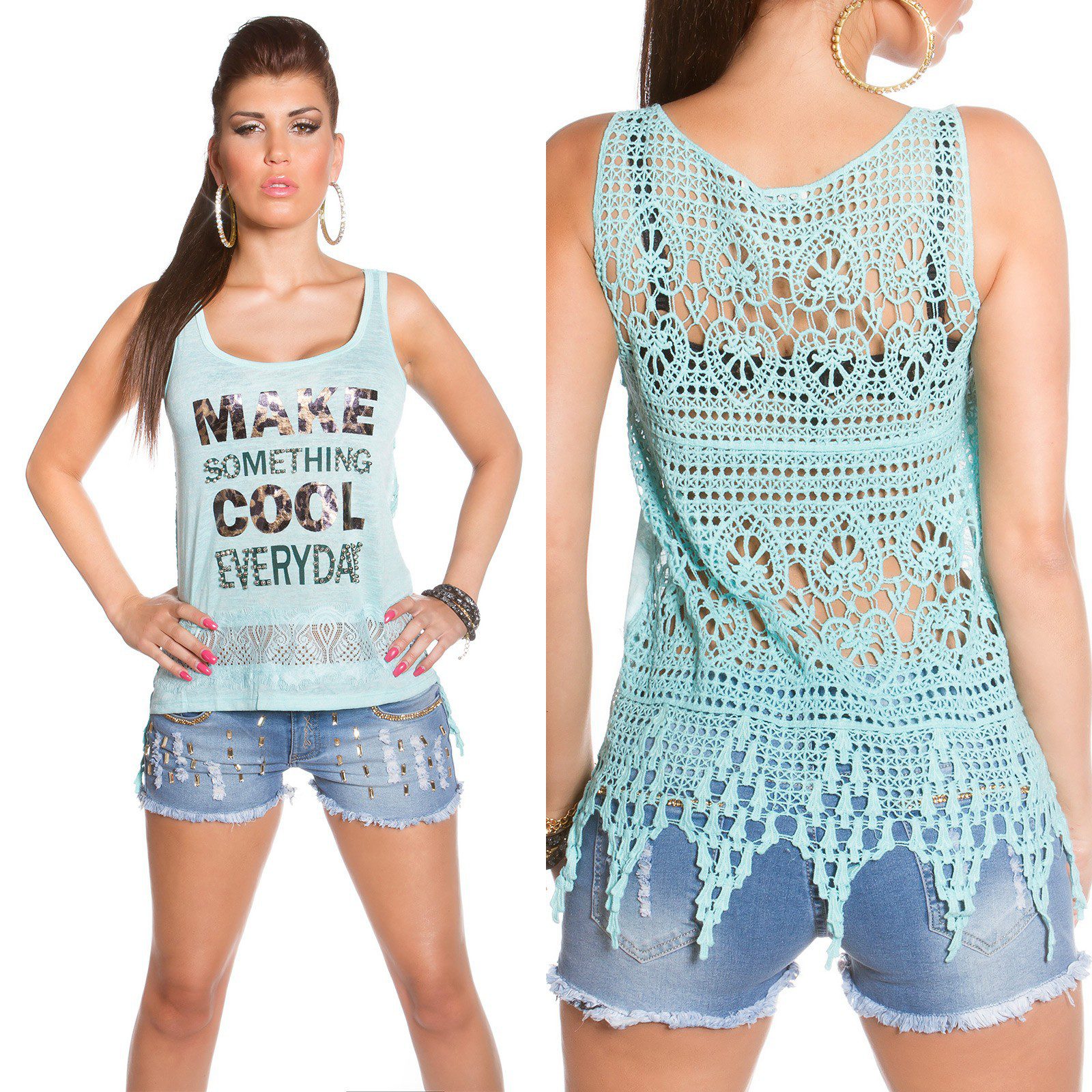 Débardeur tendance CLEA couleur menthe – Image 4