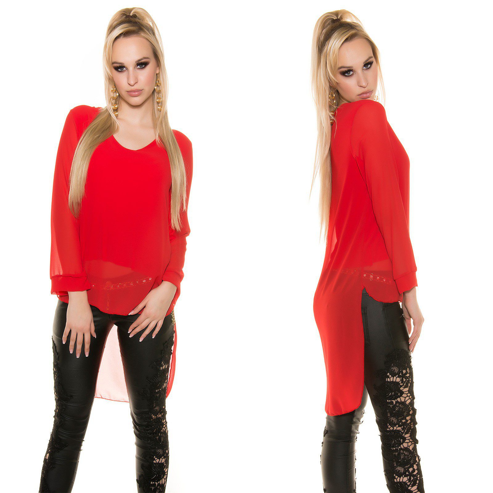 Top femme tendance ANNA couleur rouge – Image 4