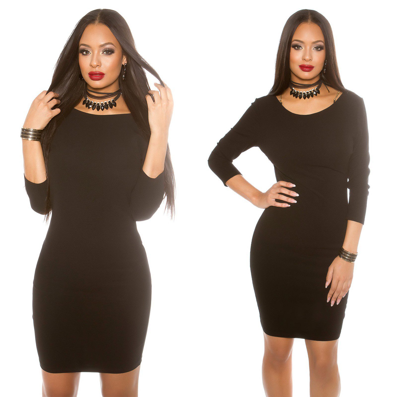 Bracelet femme avec strass LISE couleur Noir – Image 3