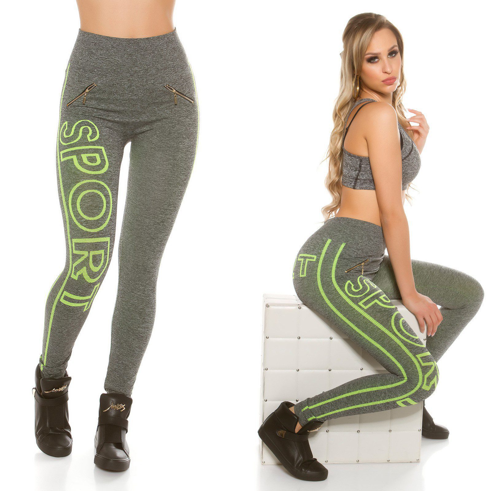 Leggings sportswear MAYA couleur jaune